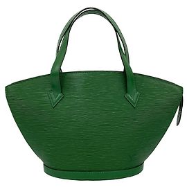 Bolsa de mão Louis Vuitton Saint Jacques em couro Epi Verde