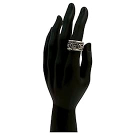 Gucci-GUCCI Interlocking Double G Snake Ring in Silver 925-Silvery