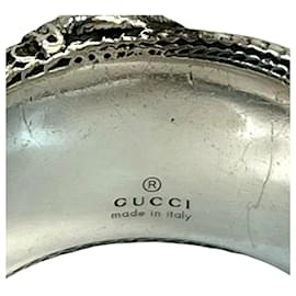 Gucci-GUCCI Interlocking Double G Snake Ring in Silver 925-Silvery