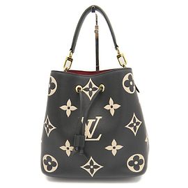 Bicolor Schultertasche Monogram Empreinte NeoNoe MM von Louis Vuitton Schwarz