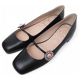 NEW VALENTINO GARAVANI BLACK FLAT BALLET SHOES SIZE 40 +BOX Black