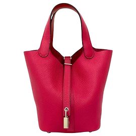 Sac à main Hermès Picotin Lock PM en rose Rose