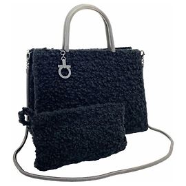 Sac à main Gancini Salvatore Ferragamo Noir