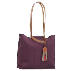 Bolsa Cabag em lona e couro GM da Hermès Roxo