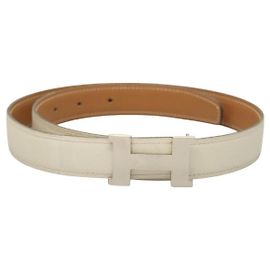 Constance Gürtel aus Leder von Hermès - Mittel Weiß