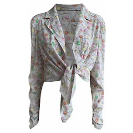 Blouse à imprimé cône de glace Chanel Resort 2004 Jennie Blackpink Multicolore
