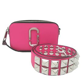 Bolsa de Ombro Marc Jacobs em PVC Rosa Rosa Bordeaux