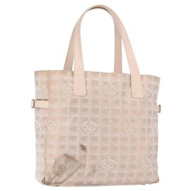 CHANEL Nova Bolsa Tote de Viagem em Lona Rosa CC Auth BA5609 Rosa