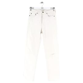 Miu Miu Jeans rectos de algodón blanco Blanco