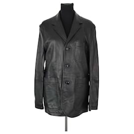 Ami Lederjacke Schwarz Schwarz