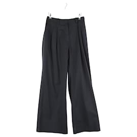 Autre Marque Calça larga de algodão preta Preto