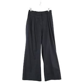 Autre Marque Pantalón ancho de algodón negro Negro