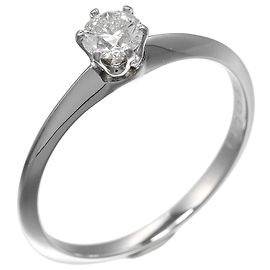 Tiffany & Co Tiffany Setting Solitärring aus Platin mit Diamant 0,22CT Silber