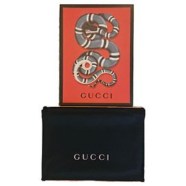 Gucci Ghost leather clutch bag black Black