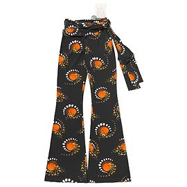 Calças flare Paco Rabanne Viscose Elastano Multicor