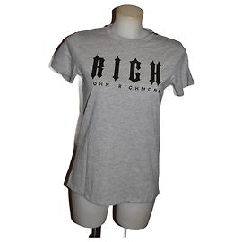 Camiseta John Richmond gris de algodón S Gris