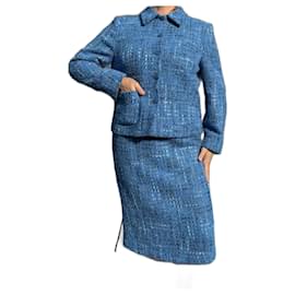 Yves Saint Laurent Tailleur jupe Bleu