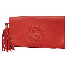 Borsa Clutch Gucci Soho Rosso