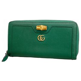 Carteira Longa Gucci Bamboo Diana Verde