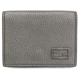Fendi FF 7M0280 Leather Wallet Metallic