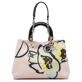 Dior-Dior Pink Limited Edition Medium Canvas Floral Printed Diorissimo Satchel-Pink