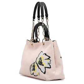 Dior-Dior Pink Limited Edition Medium Canvas Floral Printed Diorissimo Satchel-Pink