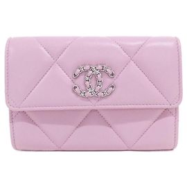 Chanel 19 Line AP2700 Bi-Fold Wallet Pink