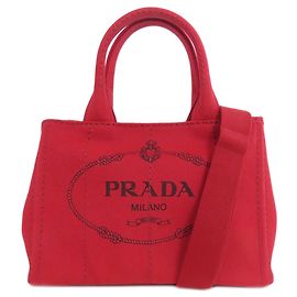 Prada Canapa Mini Handbag Red