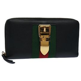 Gucci Sylvie Continental Wallet Leather Black