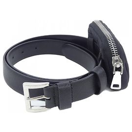 Cinto de couro Prada 1CM237 Preto