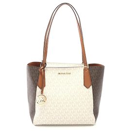 Borsa Tote Kimberly in PVC e pelle di Michael Kors Bianco