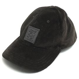 Boné de corduroy com patch Anagram Loewe Marrom