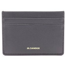Jil Sander Leder Kartenetui Schwarz Schwarz