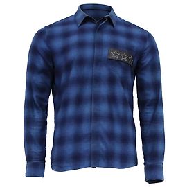 Camicia in cotone blu con patch stelle in flanella Givenchy Blu