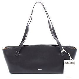 Bolsa de Ombro em Couro Knot da Jil Sander Preto