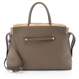 Sac à main Mercer Large en cuir Tory Burch Marron Beige