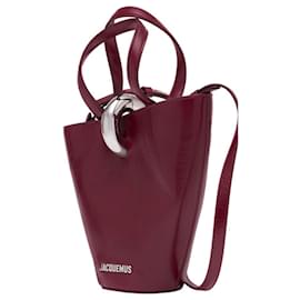 Jacquemus-Le Petit Bambola - Jacquemus - Leather - Burgundy-Red,Dark red