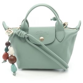 Bolsa de couro Le Pliage Extra da Longchamp Verde