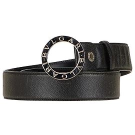 Bulgari Bulgari Ledergürtel Schwarz