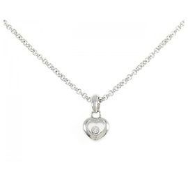 Collana Chopard Happy Diamonds Au750 in Oro Bianco Argento Metallico