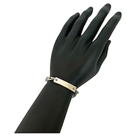 Gucci-Gucci ID Plate Silver 925 Bracelet-Silvery,Metallic