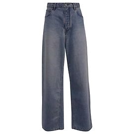 Jeans Baggy Garde-Robe Balenciaga in Cotone Blu Chiaro Blu Blu chiaro