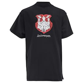 Balenciaga-Camiseta Balenciaga Antwerpen Inside-Out em algodão preto-Preto