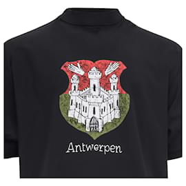 Balenciaga-Camiseta Balenciaga Antwerpen Inside-Out em algodão preto-Preto