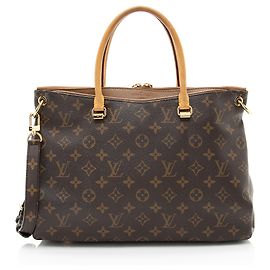 Borsa Pallas in tela Monogram Louis Vuitton Marrone