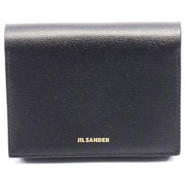 Jil Sander Leather Origami Card Holder Black Black