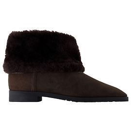 Totême Fold Down Ankle Boots - TOTEME - Leather - Brown Brown