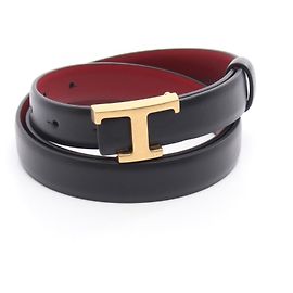 Tod's T Timeless Leather Belt Black