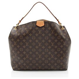 Bolsa hobo Graceful MM em canvas Monogram Louis Vuitton Marrom