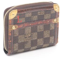 Louis Vuitton-Louis Vuitton Zippy Coin Purse Damier Trunk Time Coin Case-Brown,Other